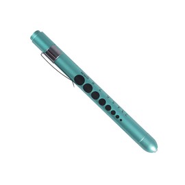 Aokin Medical Pen Light for Nurse Doctor, Reusable LED Medical Penlight Flashlight with Pupil Gauge and Ruler, White Light, Teal