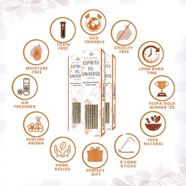 SOUL STICKS Handcrafted 10pcs Artisan Incense Sticks Non-Toxic & Long Lasting Aromatic Sticks for Yoga Meditation Relaxation Aromatherapy Cleansing & Purification (Palo Santo)