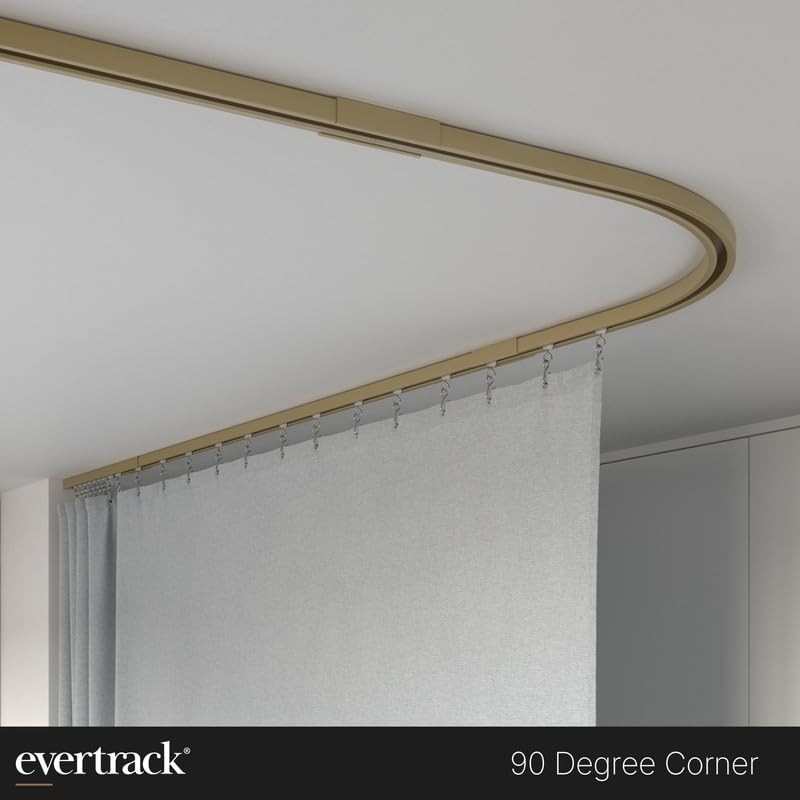 EverTrack Curtain Track - Corner Section for Ceiling Curtain Track