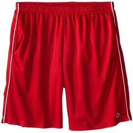 Champion Men's Big-Tall Mesh Shorts with Piping, Cardinal Red, X-Large/Tall