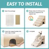 COZY KISS Wide Dog Stairs for High Beds with Tunnel,