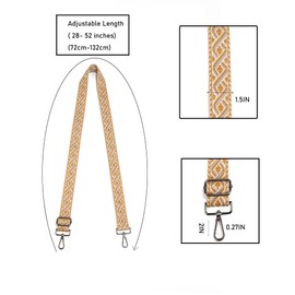 LoZoDo Purse Strap Gunmetal Hardware Crossbody Straps for Purses Wide Shoulder Strap Adjustable Replacementor Shoulder Bags, Canvas Tote Handbags…