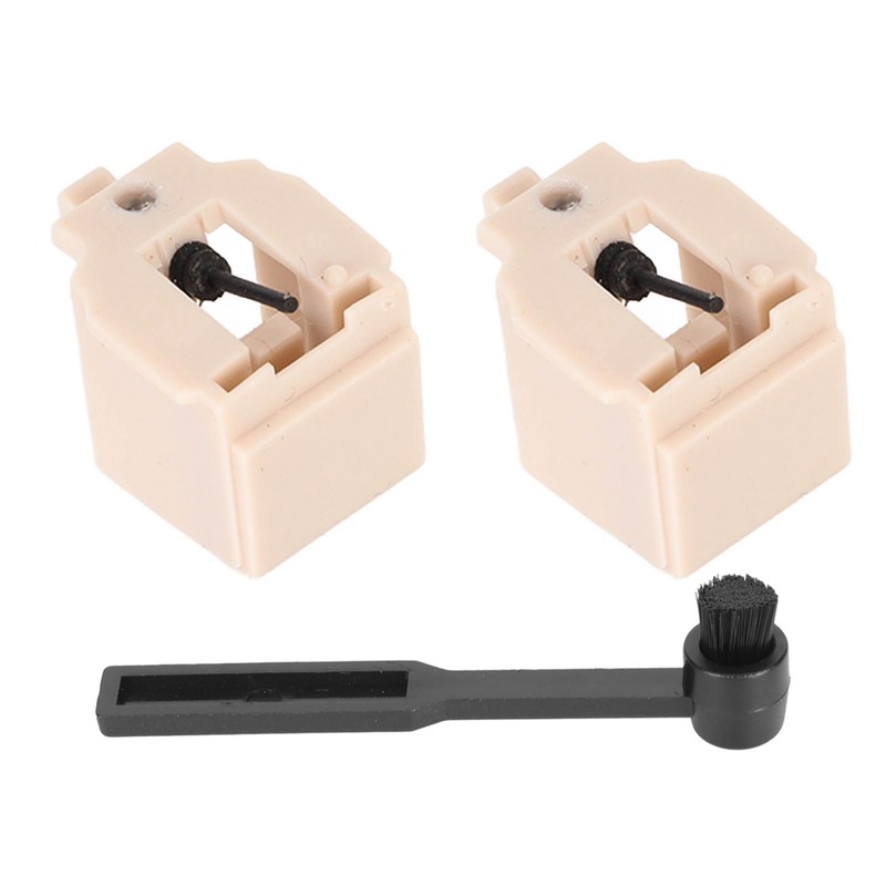 2PCS Record Player Needles Replacement Turntable Needles with Stylus Cleaning