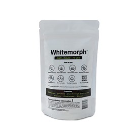 Thermoworx Whitemorph 100g. Hand mouldable bioplastic. Melt, Mould and Reuse.