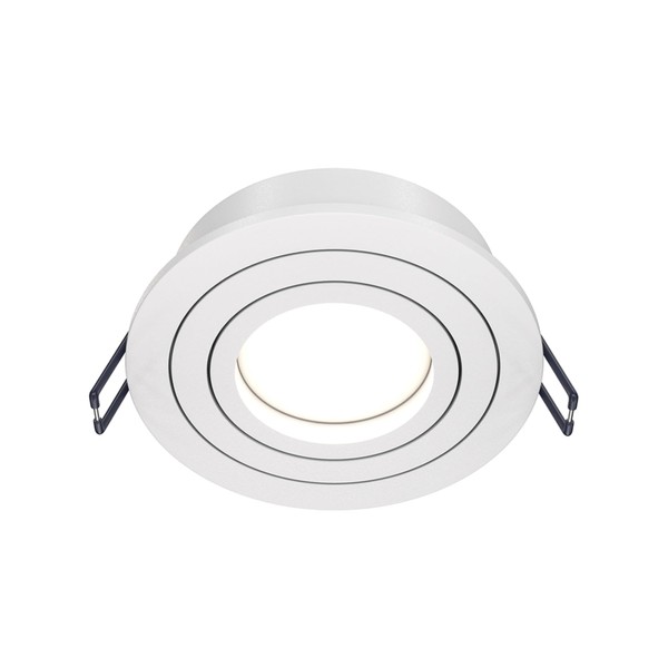 MAYTONI DECORATIVE LIGHTING Recessed Downlight Flat Aluminium White 1-Bulb Swivelling