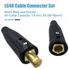 LC-40 Welding Cable Quick Connector Set, Black Male and Female