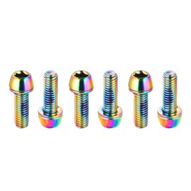 Chooee Bicycle Disc Brake Caliper Bolts, M6 X 18mm Caliper Bolt Screws for Mountain Bike/MTB Rainbow