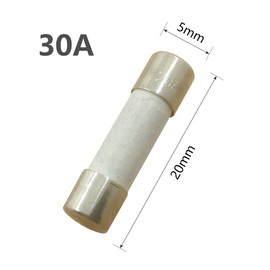 YOLISTIC (Pack of 10) 30 Amp Slow-Blow Time Delay Fuse Ceramic 5x20mm