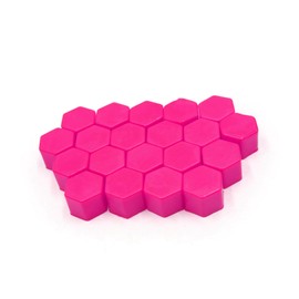REPAIROCK 20 Pcs 19mm Pink Silicone Luminous Car Wheel Tyre Hub Screw Bolt Nut Cap Covers Auto Replacement Parts