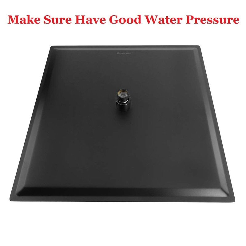 NearMoon Rain Shower Head, High Flow Stainless Steel Square Rainfall