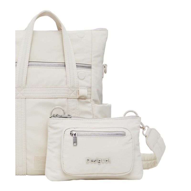Desigual Women's Accessories Nylon Hand Bag, White, White