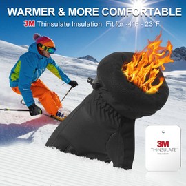 Pixel Panda Touchscreen, Water Resistant Windproof & Warm Winter Gloves