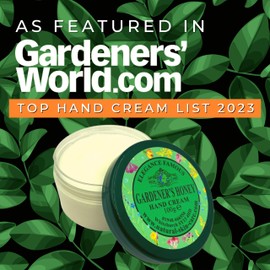 Gardeners Honey Hand Cream 150g Recommended by BBC Gardeners World 2024 by Elegance Natural Skin Care Multi Award Winning. Replenishing Handcream for Dry Rough Working Hands and Split Fingers.