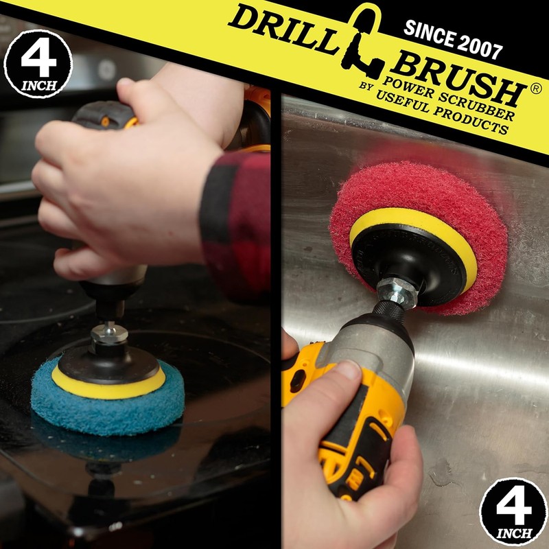 Cordless Drill Attachment - Scrub - Scour- Drill Pads -