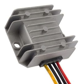 MGGi DC/DC Voltage Reducer Converter Regulator 12V 24V Step Down to 5V 5A 25W, Converter Regulator Power Supply Module Buck Transformer for Golf Cart Forklifts Car Vehicle, Aluminum