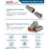 JRready Deutsch DTM 4 Pin Connectors 4 Kits, Waterproof Electrical