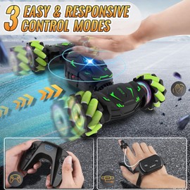 Pristar Remote Controlled Car 1:14 RC Stunt Car Drift Toy 2.4 GHz 360 Rotation Handheld Stunt Car 4WD Remote Controlled Car with Hand Control Gift Boys Children from 5 6 8 9 10 Years