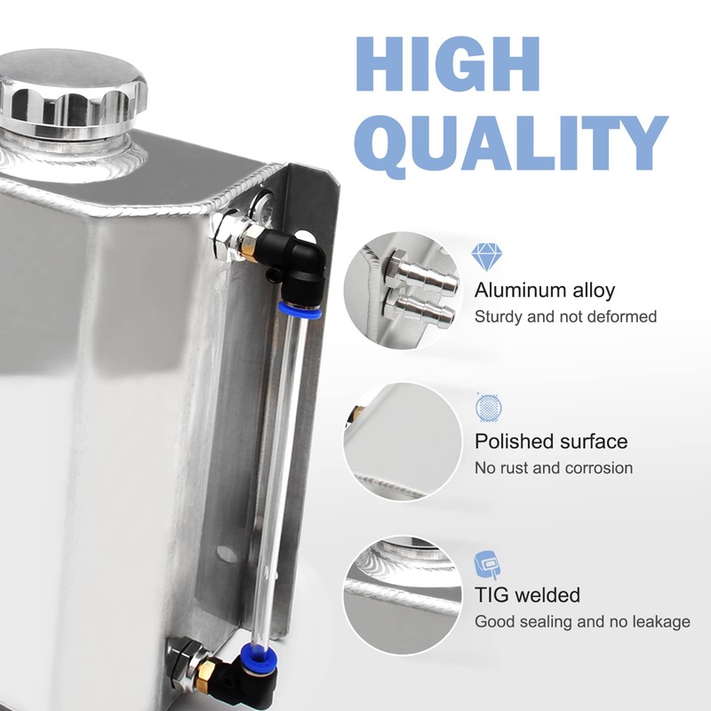 YIUIY Universal Coolant Overflow Tank 2l Aluminum Coolant Radiator Overflow