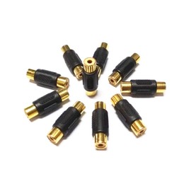 YFFSFDC RCA Extension Adapter Female to Female Relay Connector Relay Plug Conversion Adapter (Set of 10)