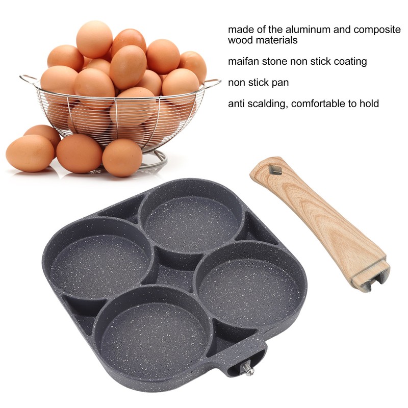 4 Hole Frying Pan Non Stick Heat Resisting Omelet Pan