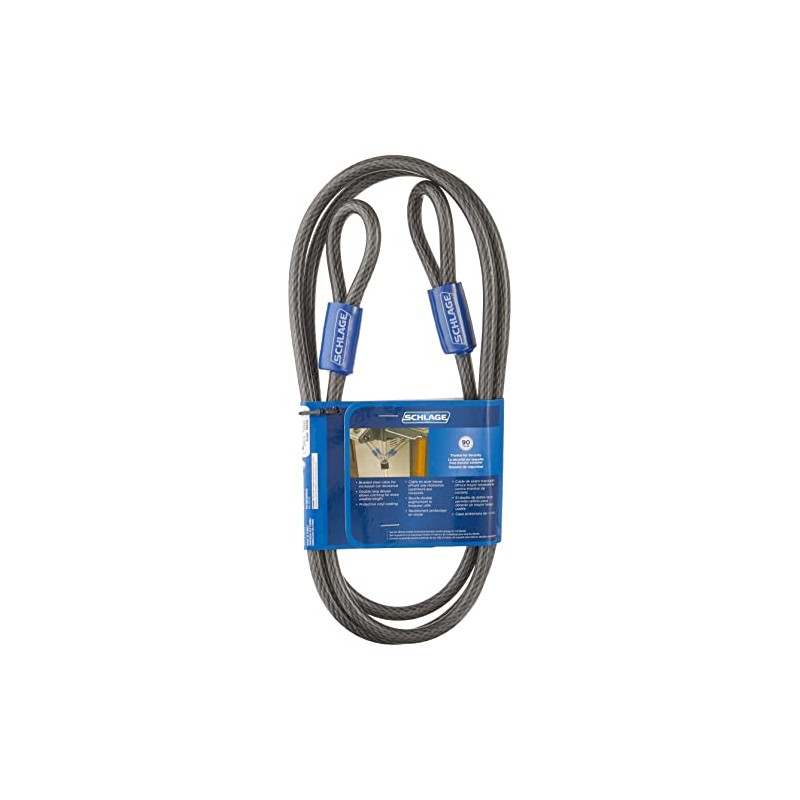 Schlage Flexible 3/8" Steel Looped Security Cable, 7’ (3/8")