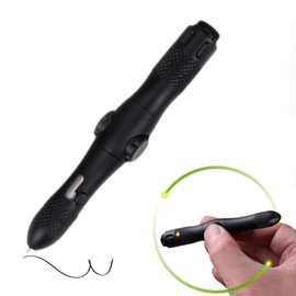 Fidget Pen with Multitool, LED Light, and Magnetic Spinner - Versatile Gadget for Anxiety Relief (Black)