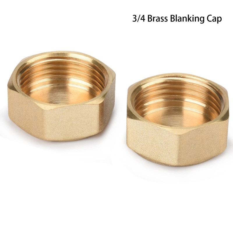 Brass Cap 3/4 Inch Female Thread, nutmanel Brass Blanking Plug