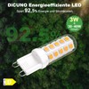 DiCUNO DiCUNO G9 LED Lampe warmweiß 2700K, LED Leuchtmittel 3W