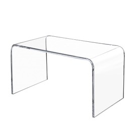 VDGPWA Acrylic Coffee Table, 32" L*16" W *16" H, 3/5" Thick Modern Waterfall Coffee Table for Living Room, Rectangle Lucite Coffee Table Acrylic Furniture Clear Coffee Table
