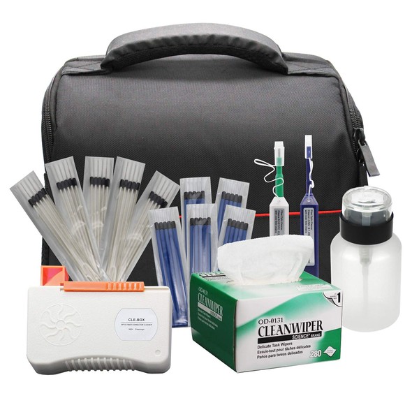 QIIRUN Fiber Optic Cleaning Kit Fiber Optic FTTH Cleaner Tools