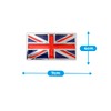 Simply CB49 Union Flag Chrome Badge, 70 x 35 mm