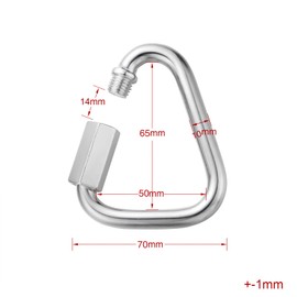 Delta Quick Link Triangle Locking Carabiner 3/8" M10 10MM 2pcs