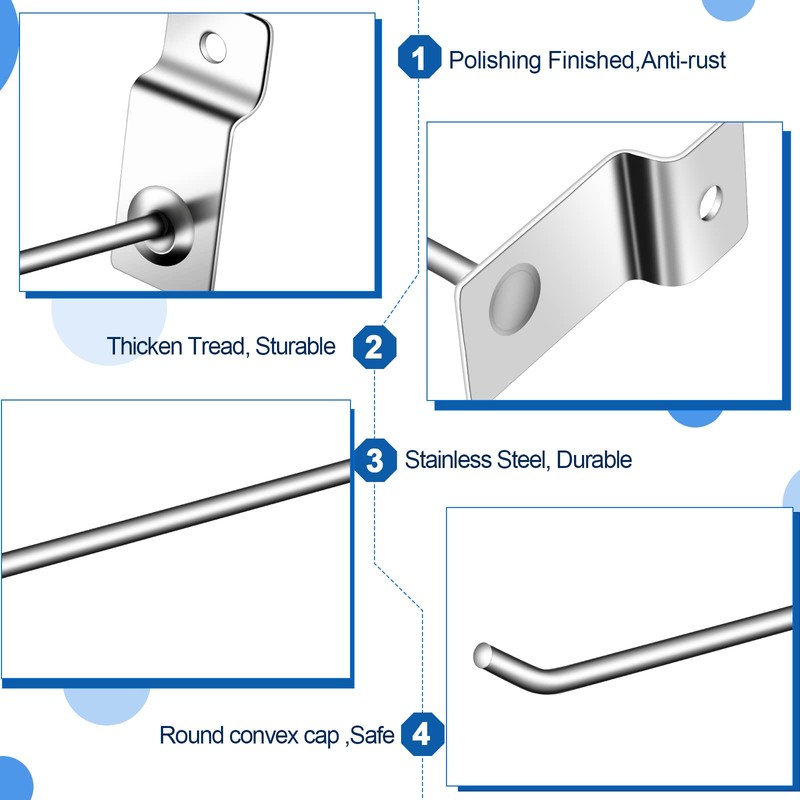 Moxweyeni 100 Pack Slatwall Hooks, 6 and 8 Inch Slatwall