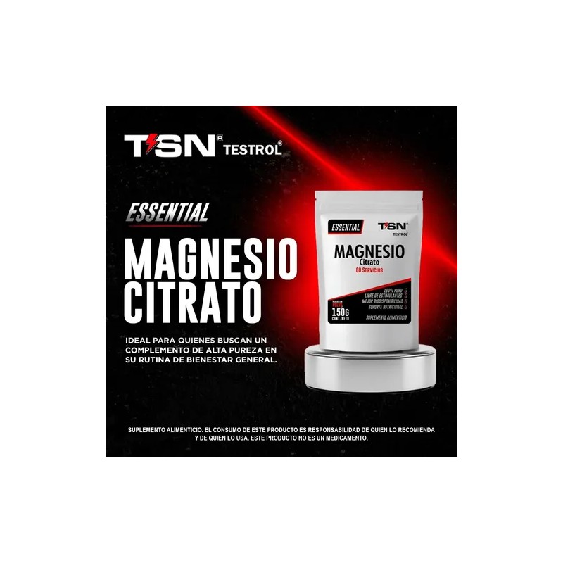 Magnesio Citrato Esencial Polvo Sabor Tsn 150