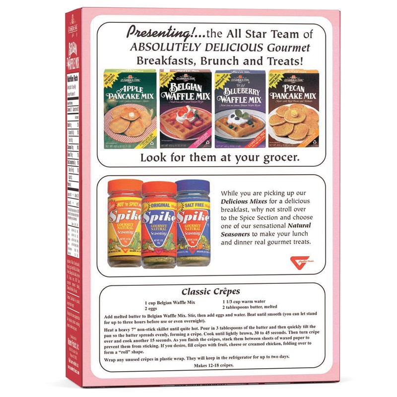 Classique Fare Belgian Waffle Mix - Makes Light and Crisp
