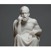 Greek Philosopher Socrates Alabaster Statue Sculpture Athens Academy 6.7 inches