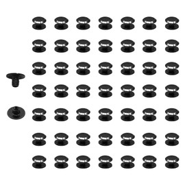 Begino 50pcs Chicago Screw M4x4mm Slotted Binding Screws for Rivet Book Binding,Black