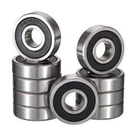 HiPicco 6906-2RS Deep Groove Bearings, ID 30mm x OD 47mm x Width 9mm Double Rubber Sealed Ball Bearings, Pre-Lubricated (GCr15) Chrome Steel 10pcs
