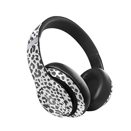 MightySkins Glossy Glitter Skin Compatible with Beats Studio Pro - Snow Leopard Print | Protective, Durable High-Gloss Glitter Finish | Easy to Apply