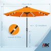 ABCCANOPY Durable Solar Led Patio Umbrellas with 32LED Lights 9FT