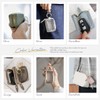 RafiCaro Key Case, Double Pockets, Genuine Leather, Smart Key, Clear