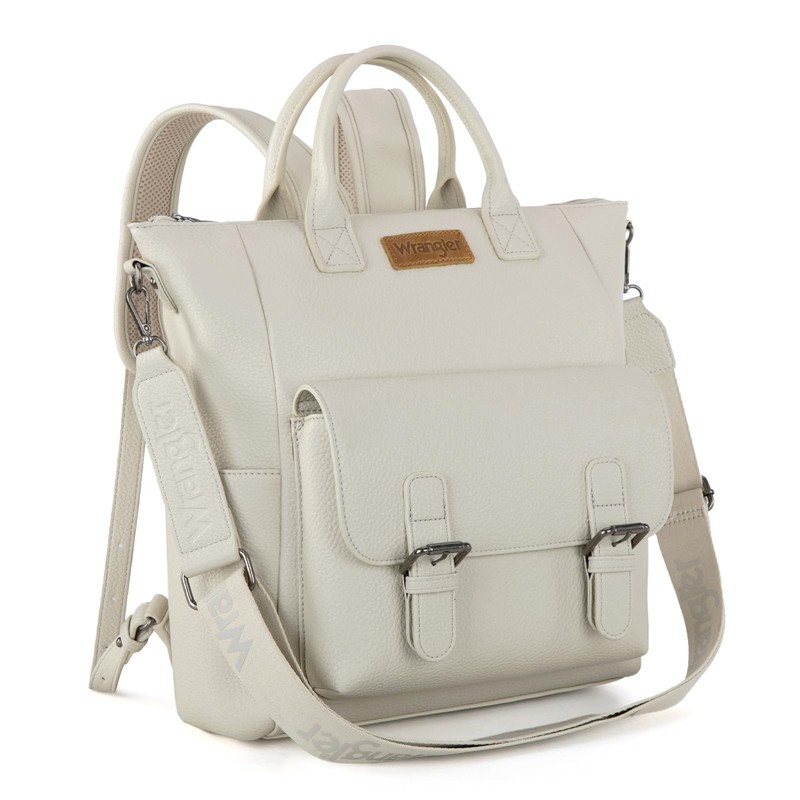 Montana West Wrangler Medium Backpack Purse for Women Off-white Fashion