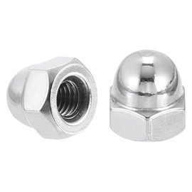 uxcell #10-32 Acorn Cap Nuts, 20Pcs 304 Stainless Steel Dome Cap Head Acorn Nut Hardware Nuts for Bolt Cover, Silvery