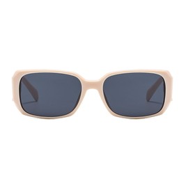 YAMEIZE Trendy Rectangle Frame Sunglasses - for Women Men Square Classic Glasses UV400 Protection Eyewear Driving Outdoor