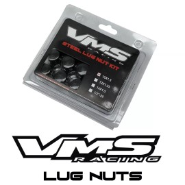 VMS Racing QTY 20 VMS Racing 14X1.5 Drag Race Wheels Black Close End Lug Nuts Forged Steel