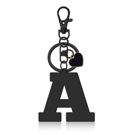Initial Letter Keychain Gifts for Women Wife Girlfriend Daughter Letter A-Z Keyring Heart Initial Keychain Graduation Birthday Gift Alphabet Initials Keyring for Purse Backpacks Handbags (Letter A)
