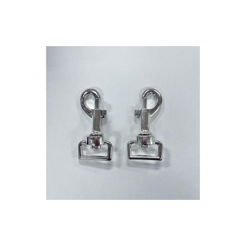 Heavy Duty Dog Lead Swivel Clips, 25mm, Chrome-Plated Metal, 2-Pack,