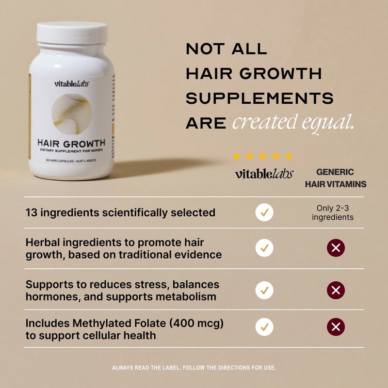 VitableLabs Hair Growth - 60 Capsules