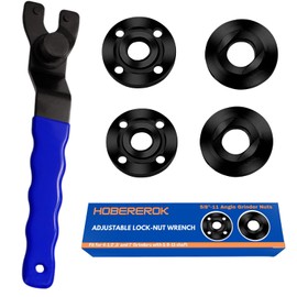 HOBEREROK 5PCS Angle Grinder Nut Adjustable Angle Grinder Wrench 5/8-11 Grinder Flange Nut Angle Grinder Attachments Compatible with Makita Dewalt Milwaukee Bosch Ryobi Black Decker Grinder Parts