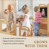 Toddler Tower with Chalkboard, Toddler Kitchen Stool Helper with Support